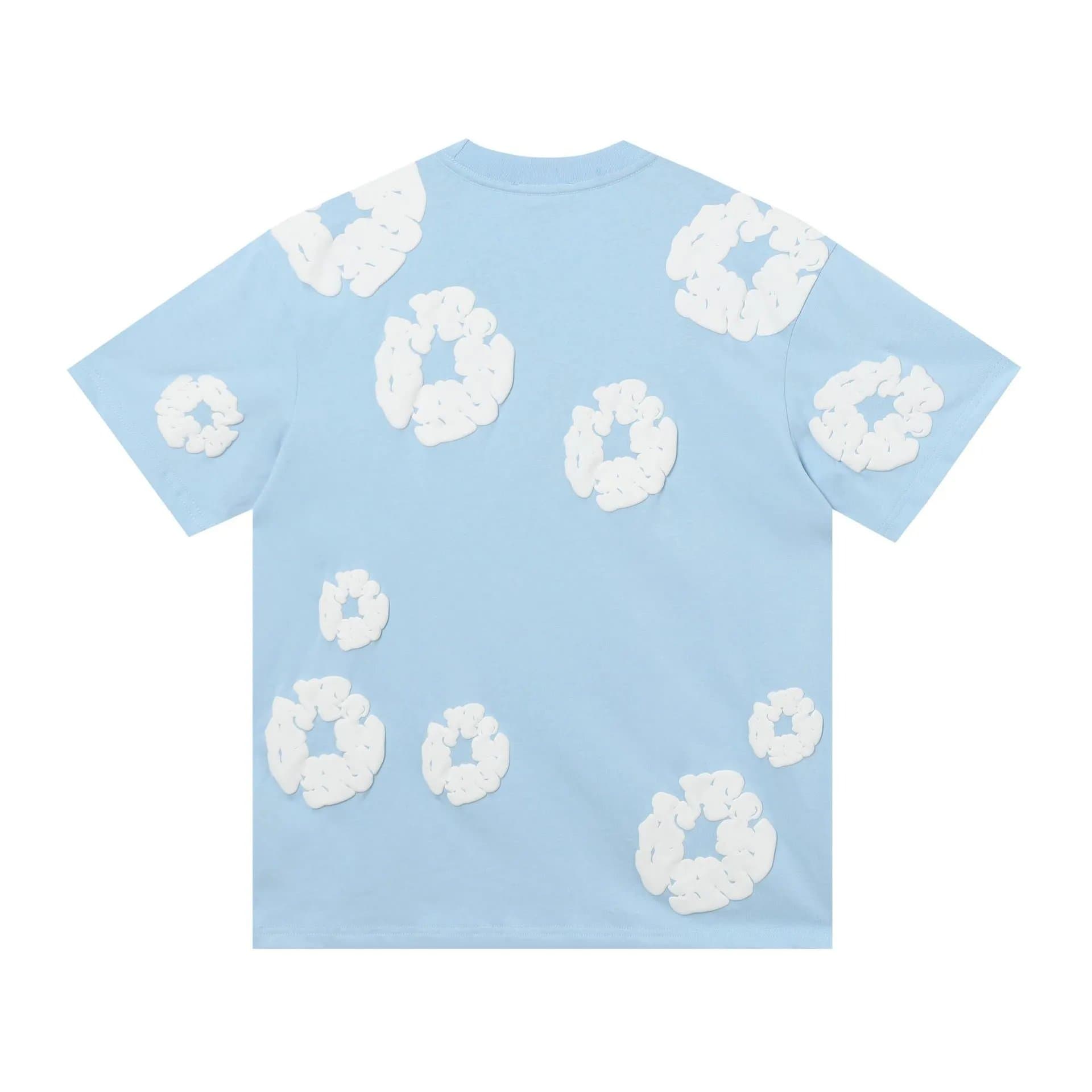 Balenciaga Logo Shorts Cloud Logo — 短袖 浅蓝