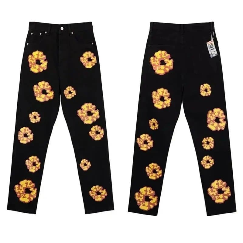 Balenciaga Printed Jeans Floral Print — 10