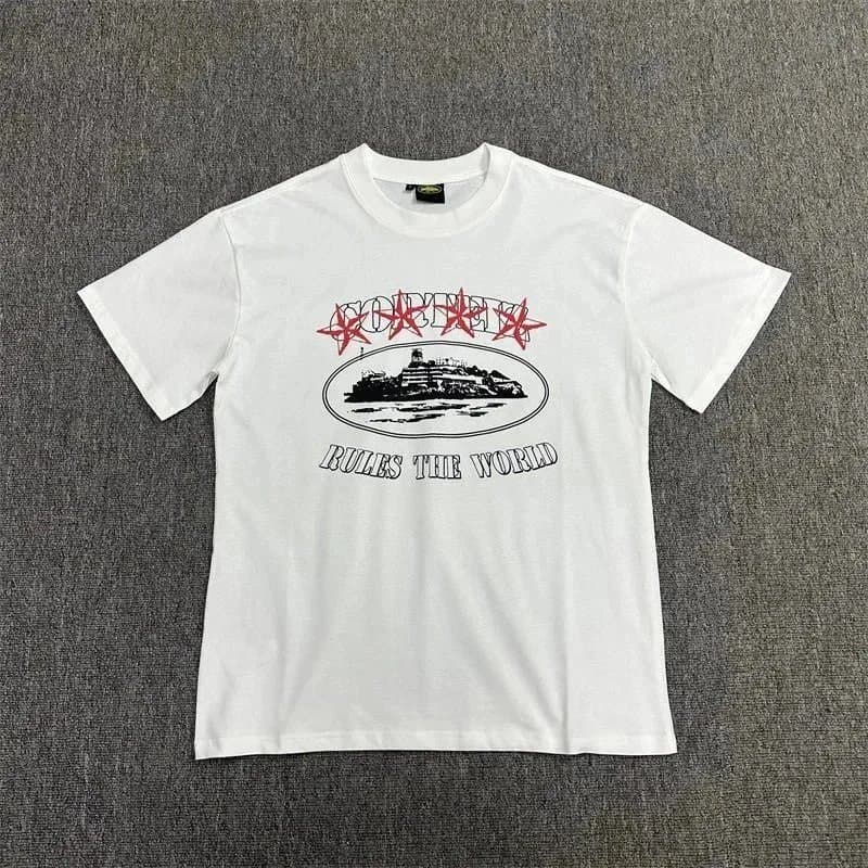 Corteiz Graphic Tee Corb Rules The — 39*Top quality