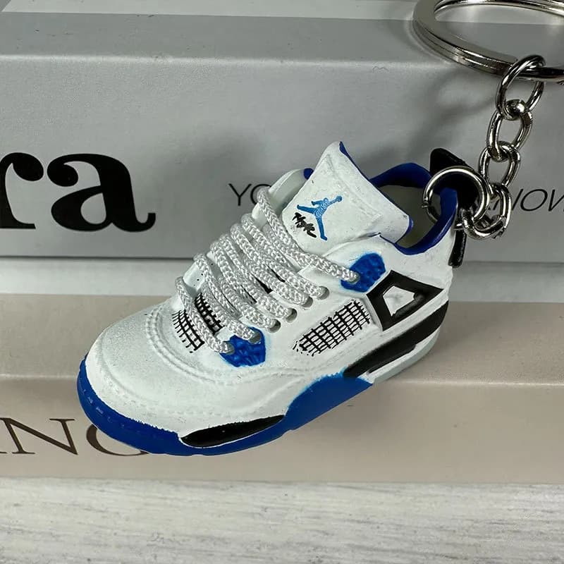 Air Jordan 4 Keychain White/Royal Blue