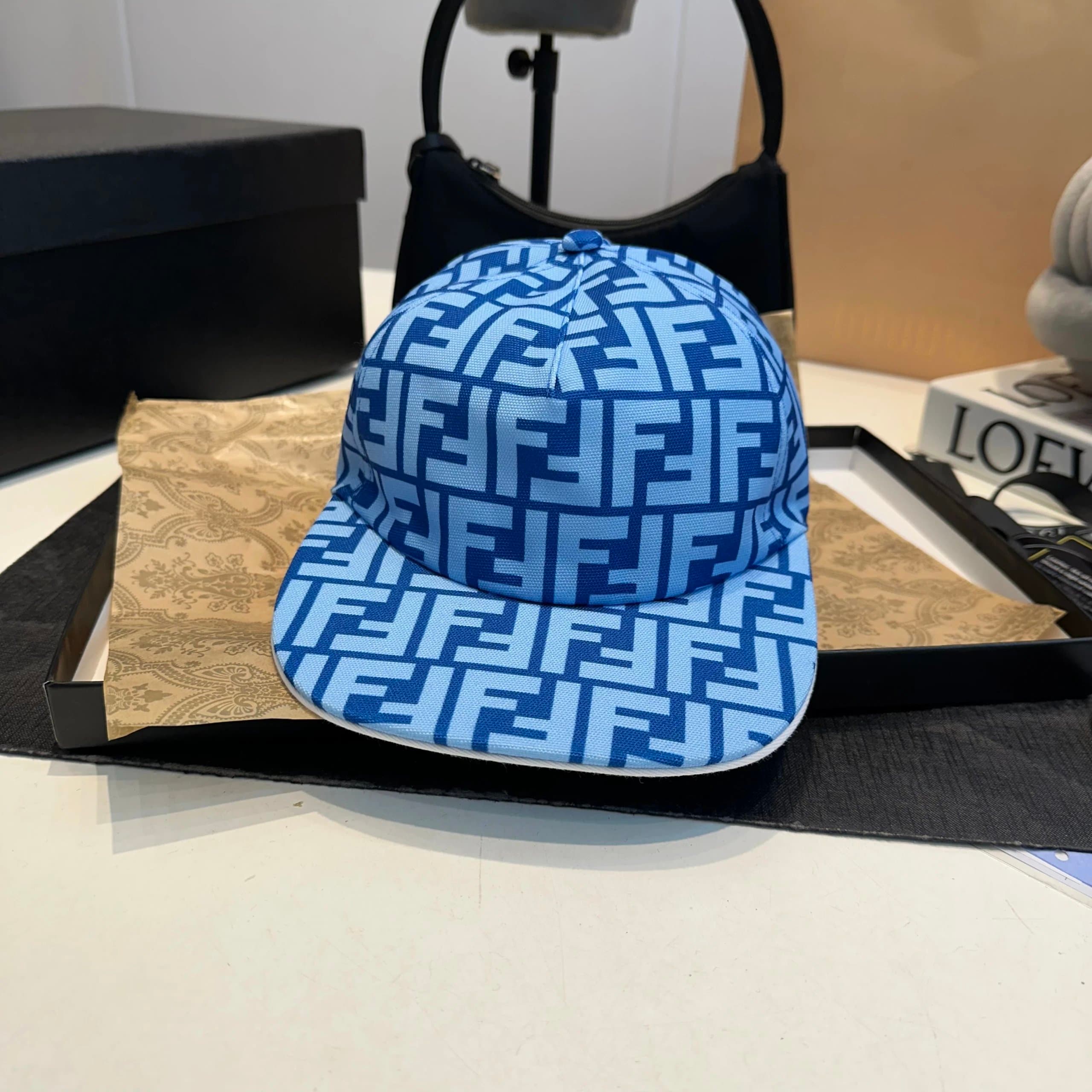 Fendi Snapback Cap FF Logo Print