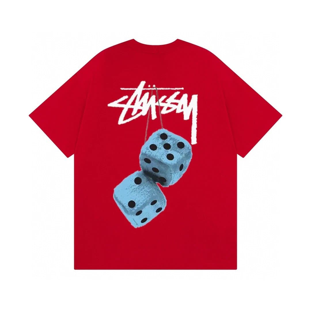 Stüssy Logo Tee Dripping Logo — 851红色