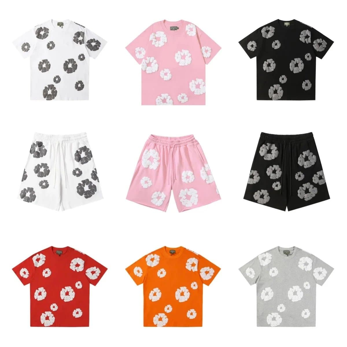 Balenciaga Scrunched Flower T-Shirt Multi-Color