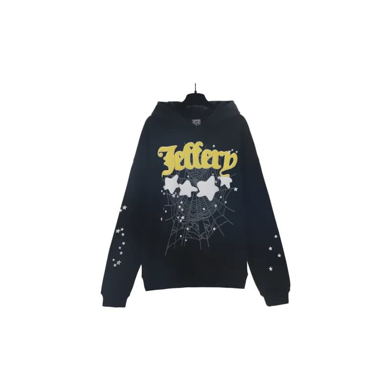 Hoodie Spiderweb Star Print