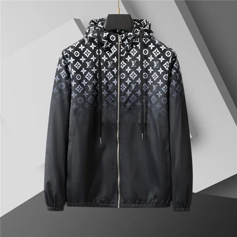 Louis Vuitton Monogram Hooded Jacket Brown Monogram — 66105 black