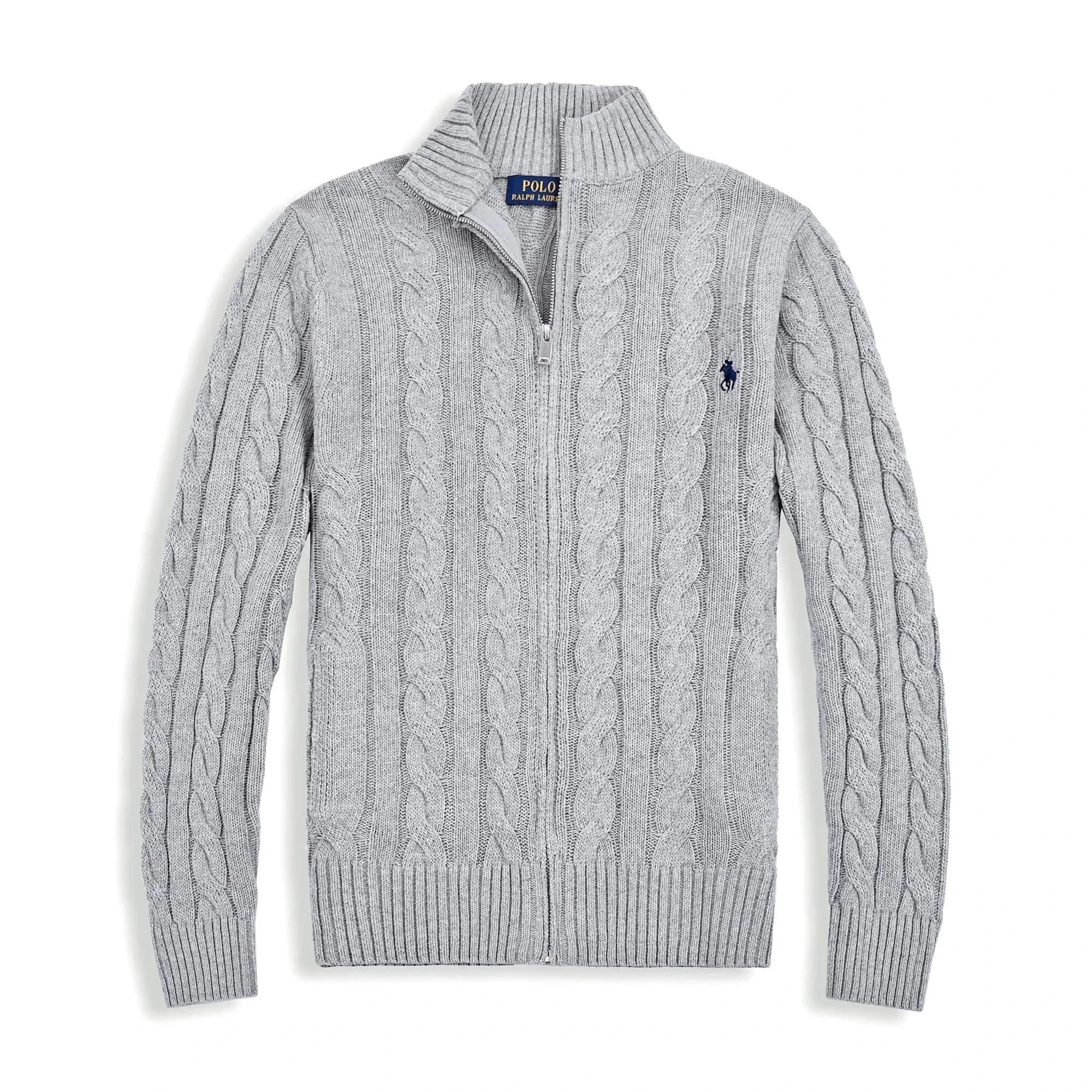 Polo Ralph Lauren Cable Knit Sweater Heather Grey — 20