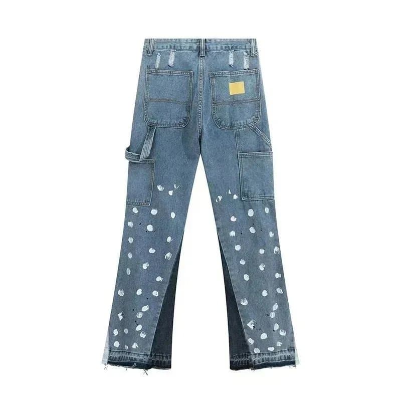 Levi's Cargo Jeans Paint-Splatter Distressed