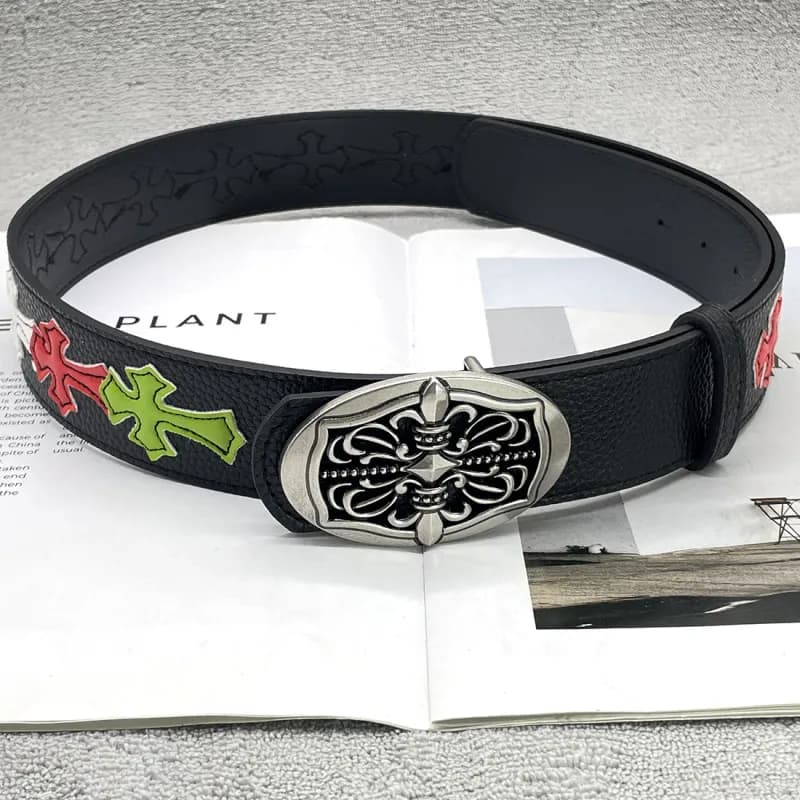 Chrome Hearts Cross Belt Multi-Color Cross Embroidery