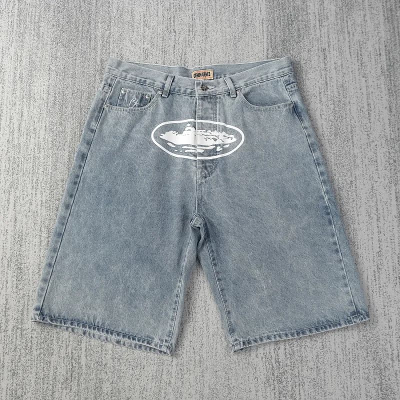 Denim Tears Denim Shorts Oval Print