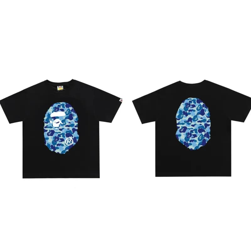 BAPE Ape Head Tee Blue Camo Ape Head