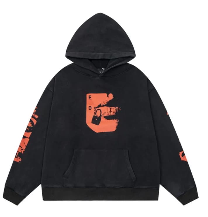 Fear of God Essentials Zip-Up Hoodie Washed Black — Er828 hoodie