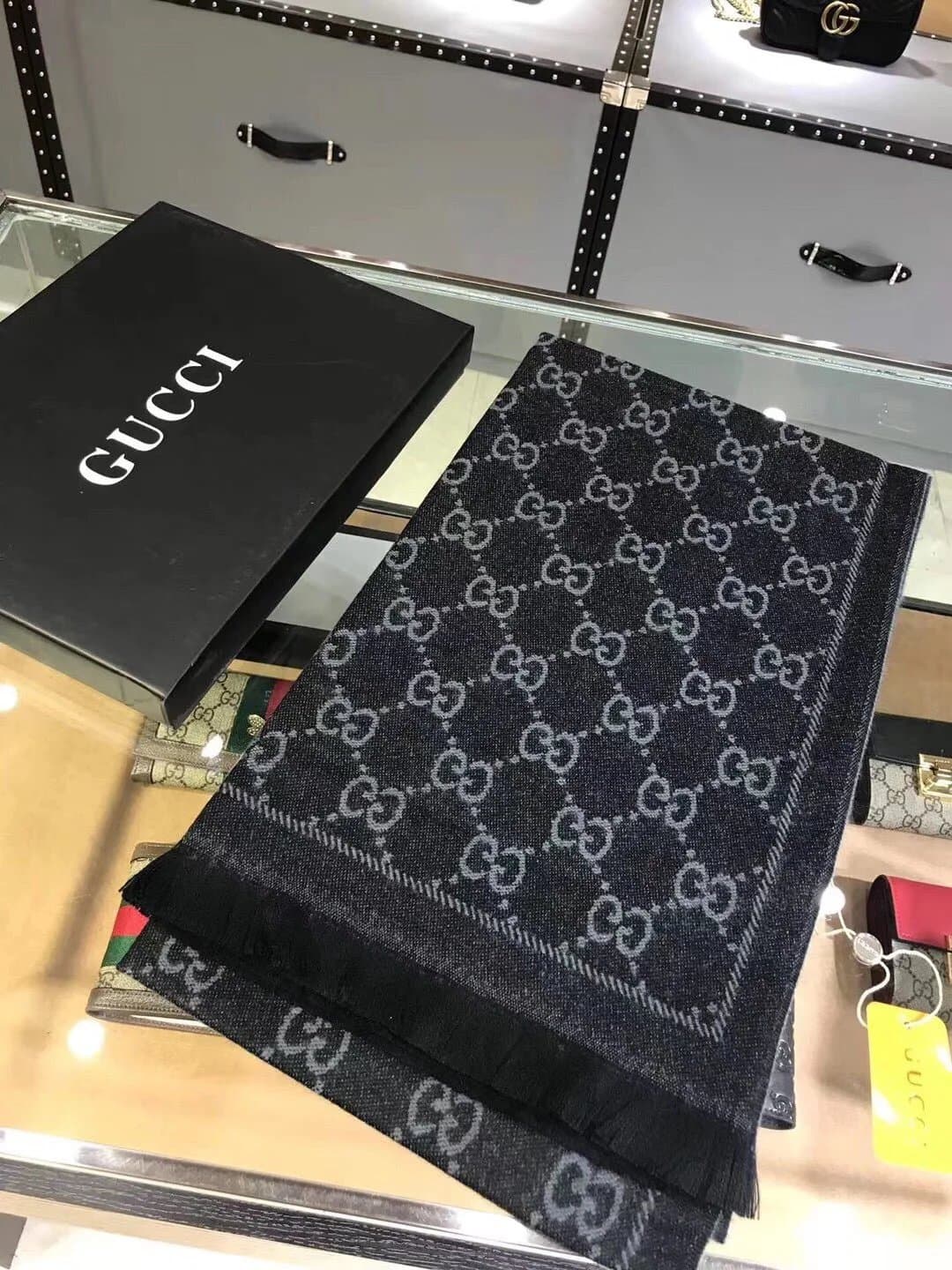 Gucci GG Monogram Scarf Double G Pattern