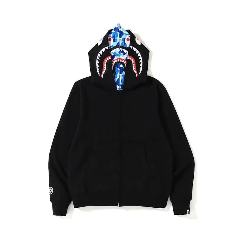 BAPE Shark Hoodie Blue Camo Shark