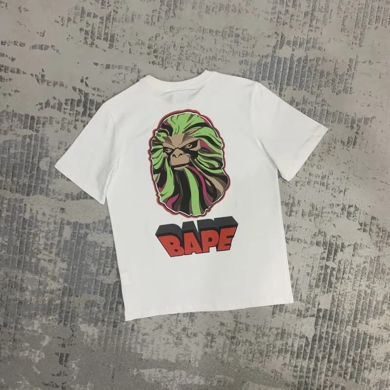 BAPE A Bathing Ape Tee College Logo — 50 白色