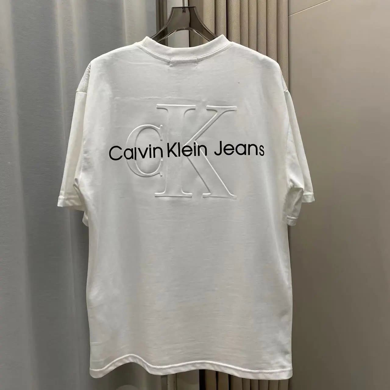 Calvin Klein CK Logo Tee Mini Logo — 白色