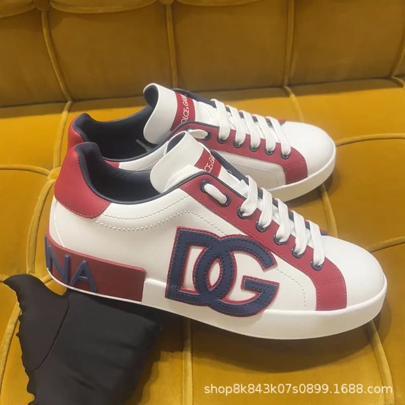 Dolce & Gabbana DG Logo Sneaker White and Pink — 5
