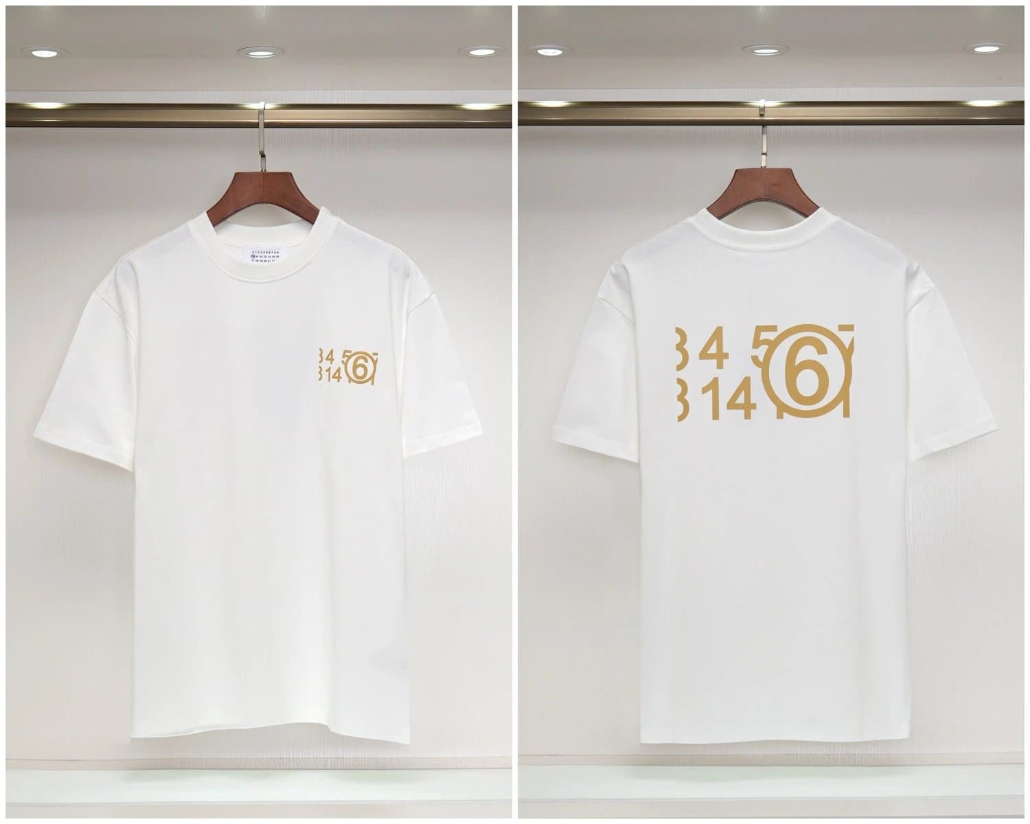 Maison Margiela Numbered Tee Numeric Collar Print — 2027白色