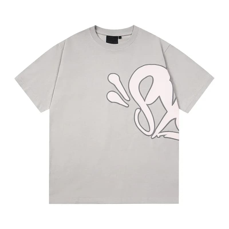 Corteiz T-Shirt & Shorts Set Spray Paint Logo — D08水泥白短袖