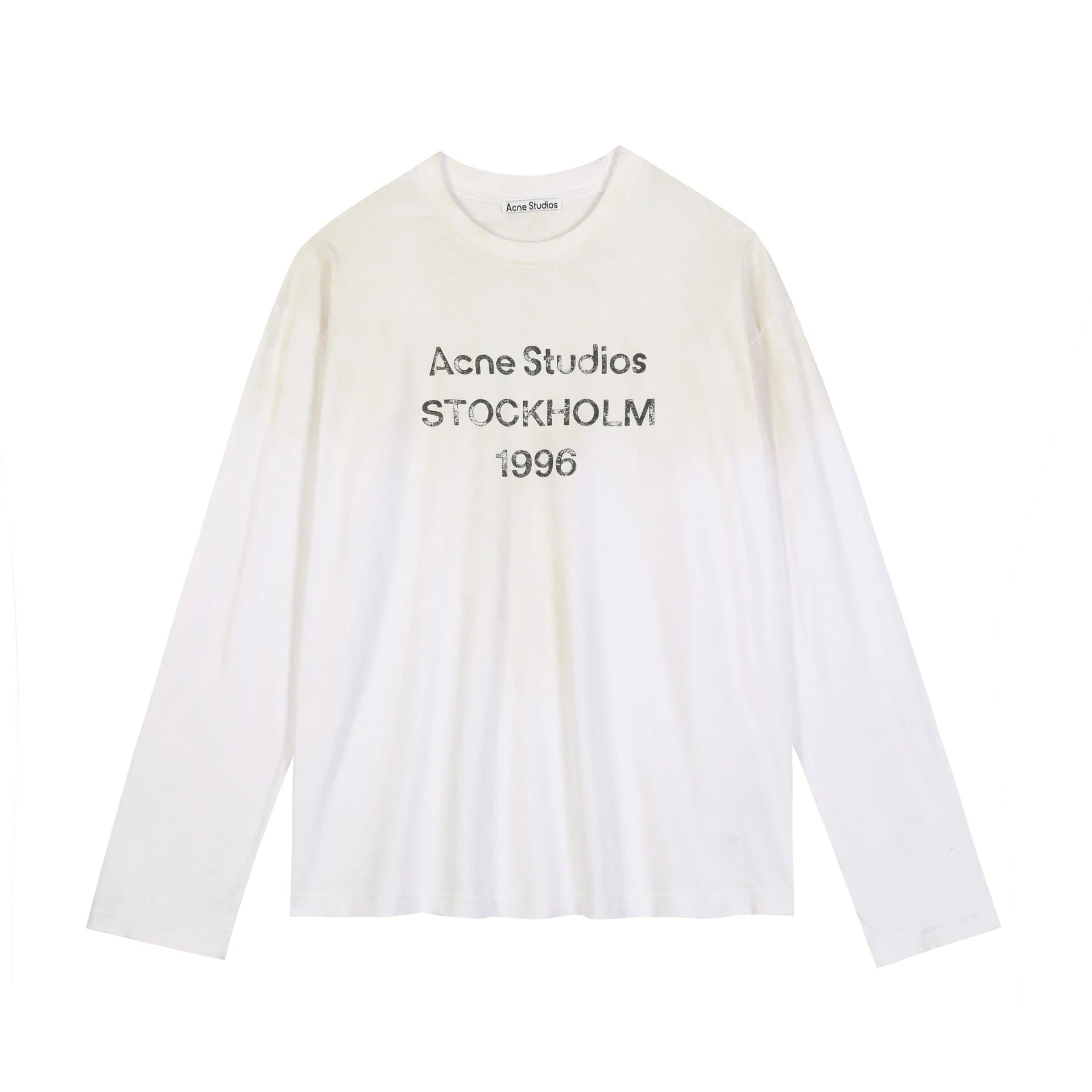 Acne Studios Long-Sleeve Crewneck Script Logo — 7