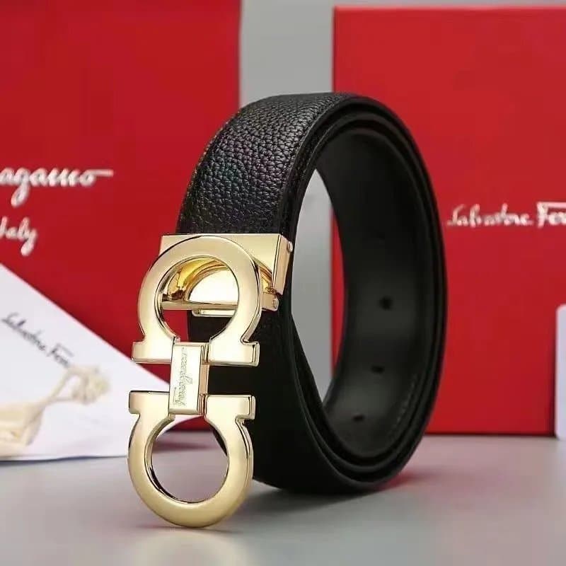 Ferragamo Gancini Belt Embossed Logo — 9