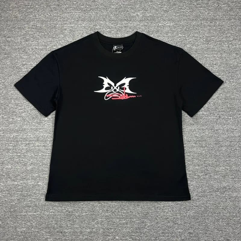 Sp5der Mesh Tee Logo Print — 218黑色