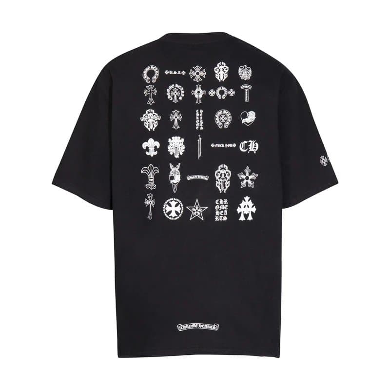 Chrome Hearts Graphic Tee Icon Grid Print
