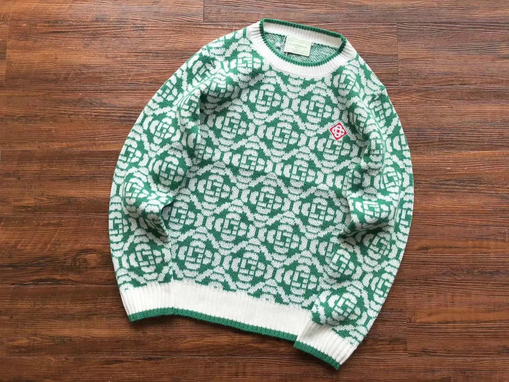 Casablanca Knit Sweater Geometric Pattern