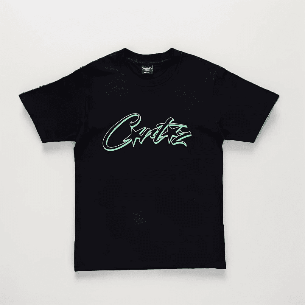Corteiz Logo Tee Neon Green Outline