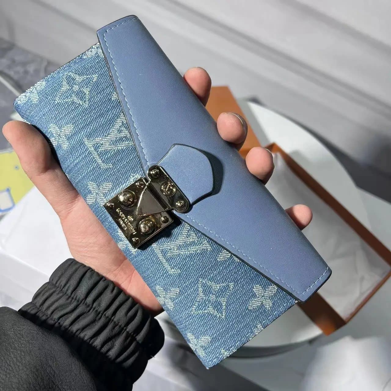 Louis Vuitton Lockme Wallet Monogram Denim