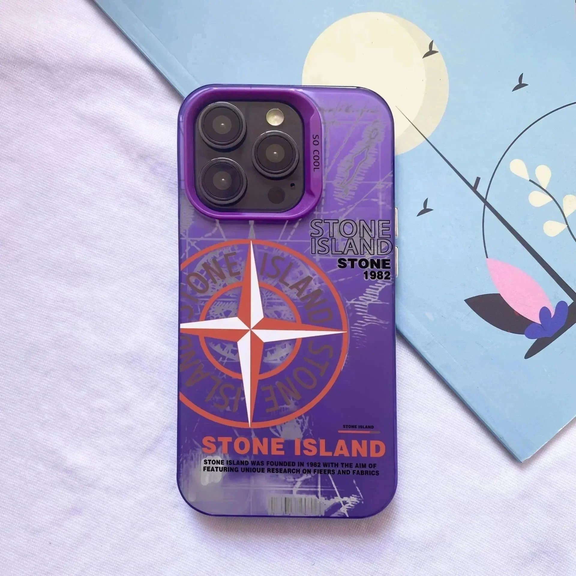 Stone Island Phone Case Compass Logo Print — TH010