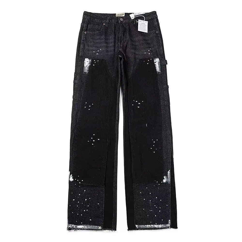 Gallery Dept. Paint Splatter Denim Distressed Patchwork