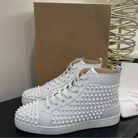 Christian Louboutin Louis Spikes White Spike