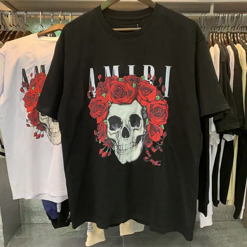 Amiri Graphic Tee Signature Script — 908 black