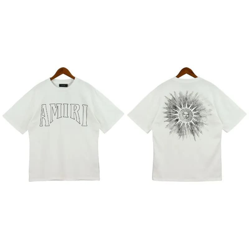 Amiri Logo T-Shirt Embroidered Script — 1028 白