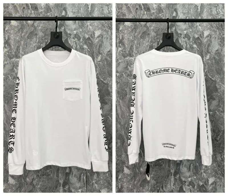 Long Sleeve Tee Chrome Hearts Logo Print