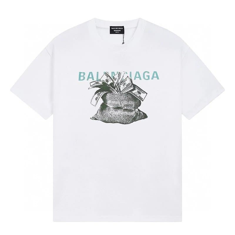 Balenciaga Digital Clock Tee 5:20 Print — 515白色