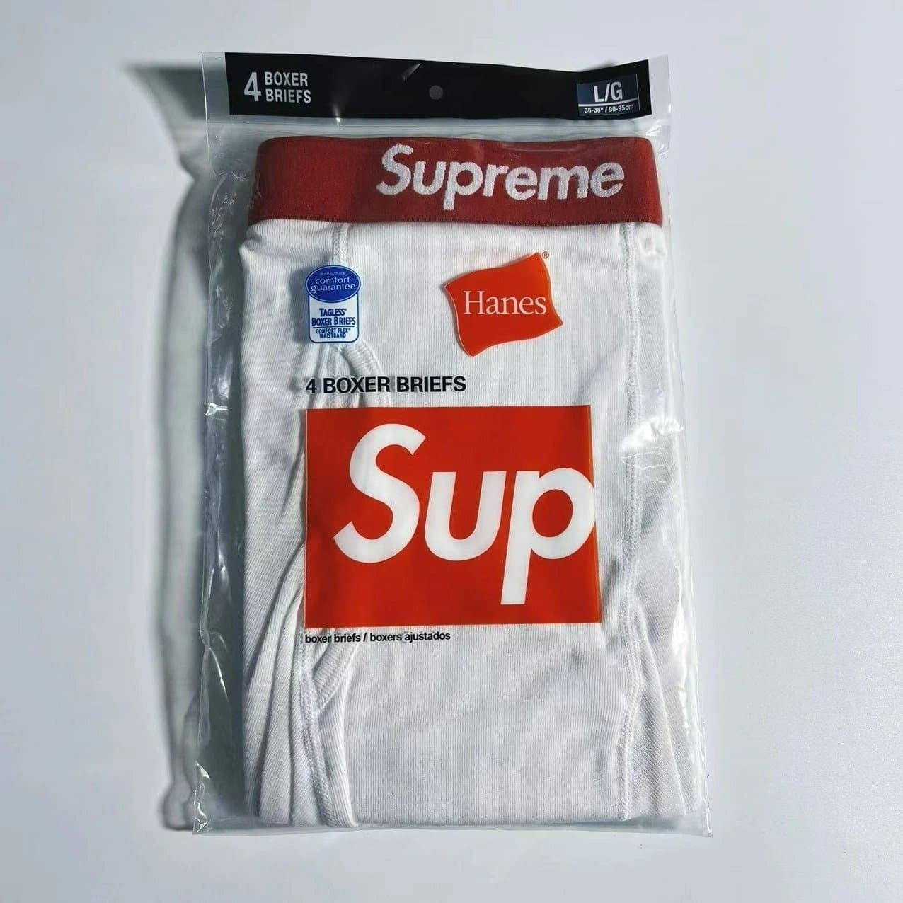Supreme Boxer Briefs Leopard Print — SUP——WHITE 白色：SIZE XL