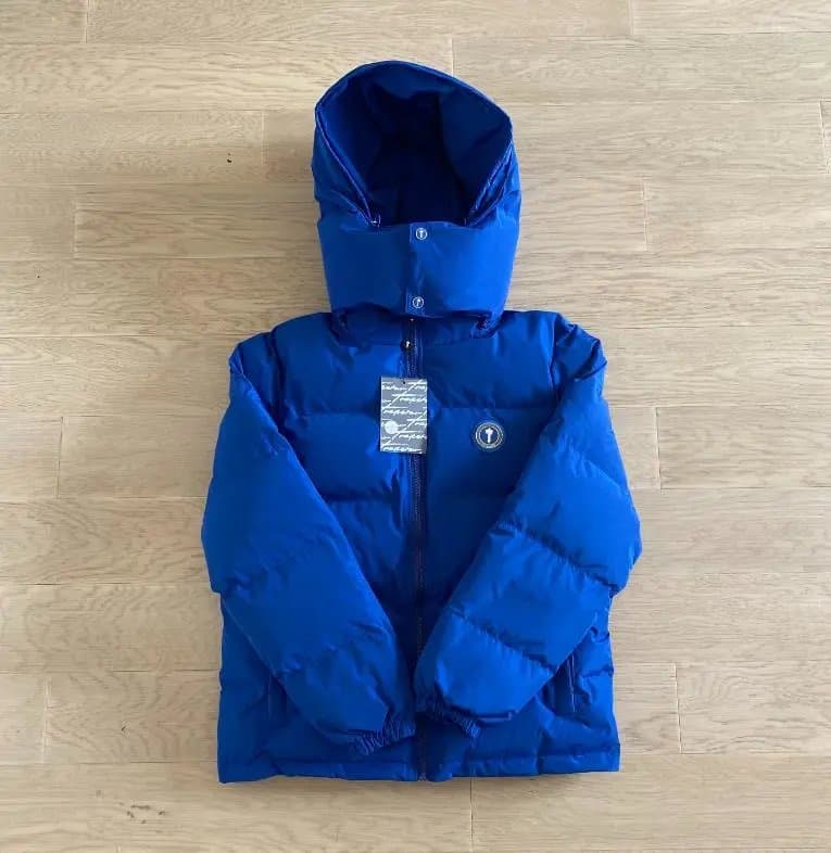 Moncler Puffer Jacket Glossy Shell — 深蓝色可卸领夹克