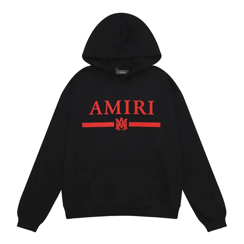 Amiri Hooded Sweatshirt Script Logo — 9263 black