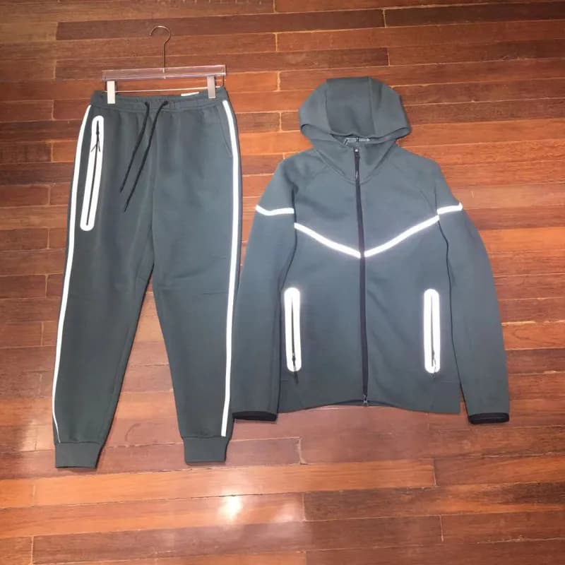 Nike Tech Fleece Hoodie and Joggers Reflective Stripe