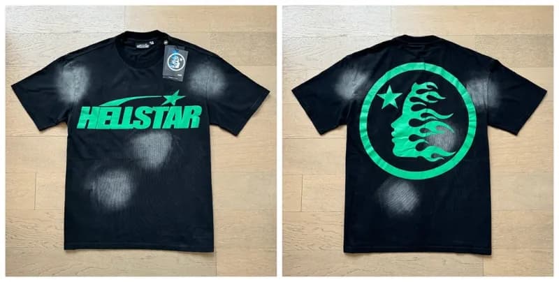 Hellstar STUDIOS Tee Flame Logo — 672洗水黑