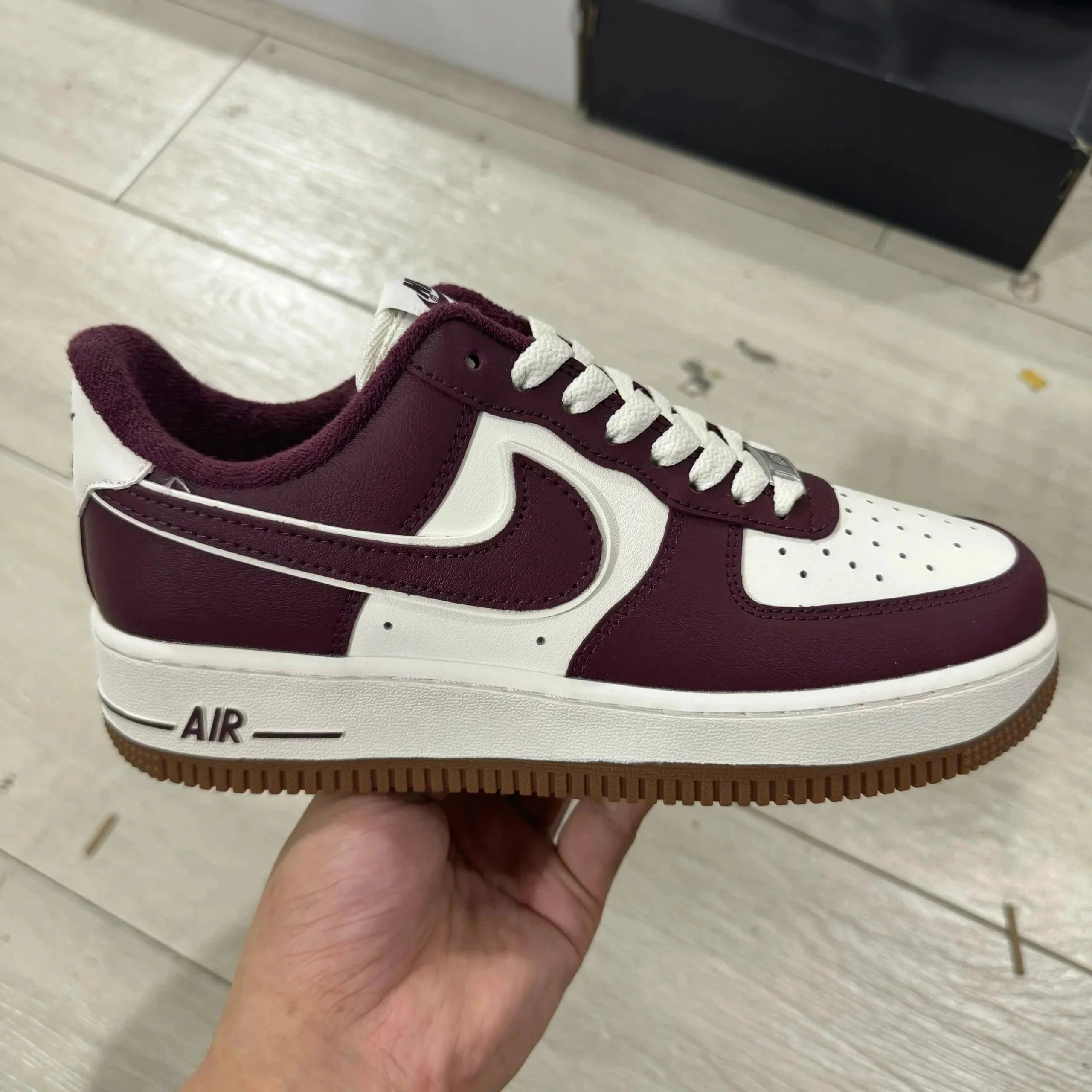 Nike Air Force 1 Low Burgundy and White