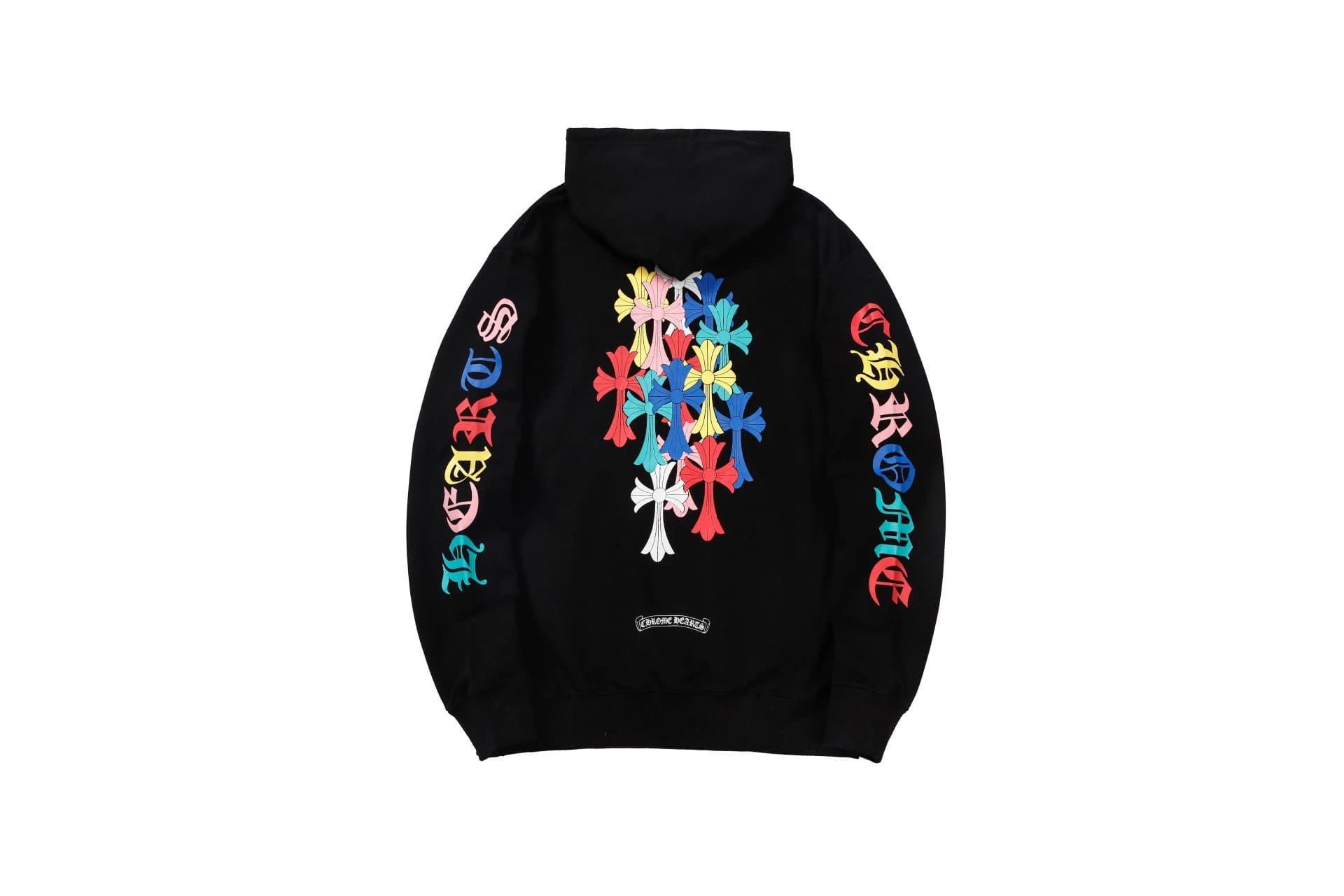 Chrome Hearts Hooded Sweatshirt Multi-Color Cross Print