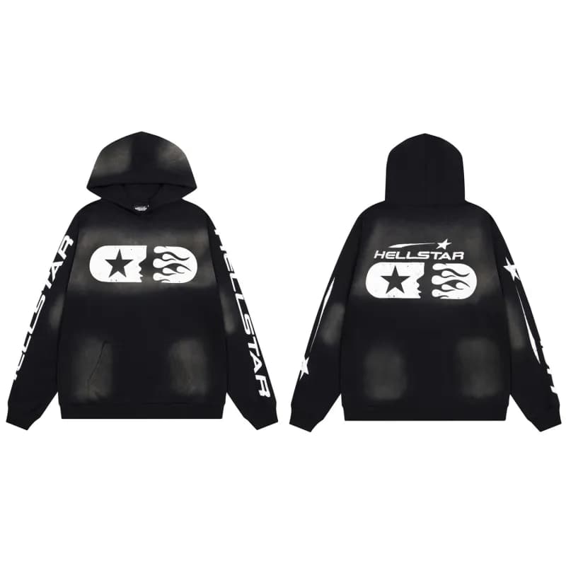Hellstar Hooded Sweatshirt Star Flame Print