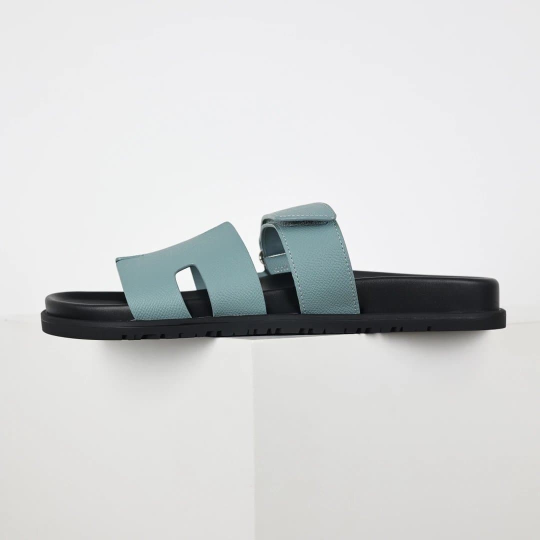 Hermès Oran Sandal Mint Green and Black