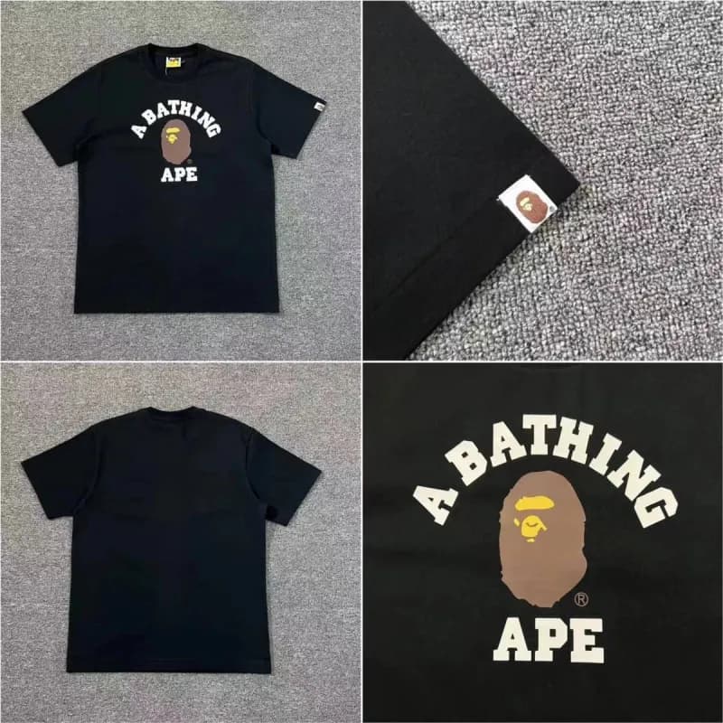 BAPE × Off-White × Supreme Short-Sleeve Tee Multi-Logo Patchwork — 253黑色