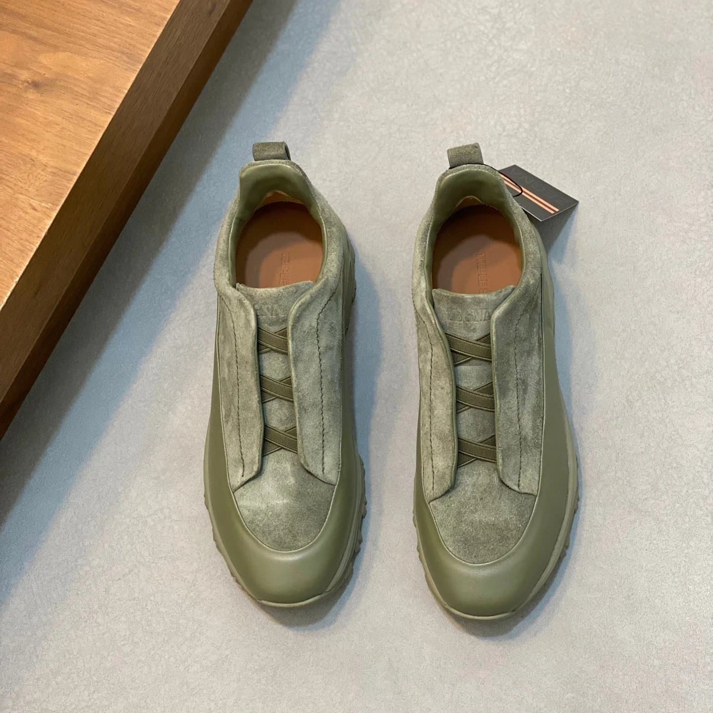 Balenciaga Speed Trainer Olive Suede