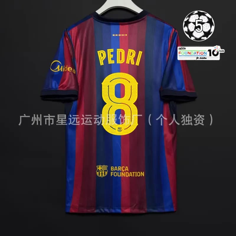Nike FC Barcelona Home Jersey Pedri #8 UEFA Foundation Edition