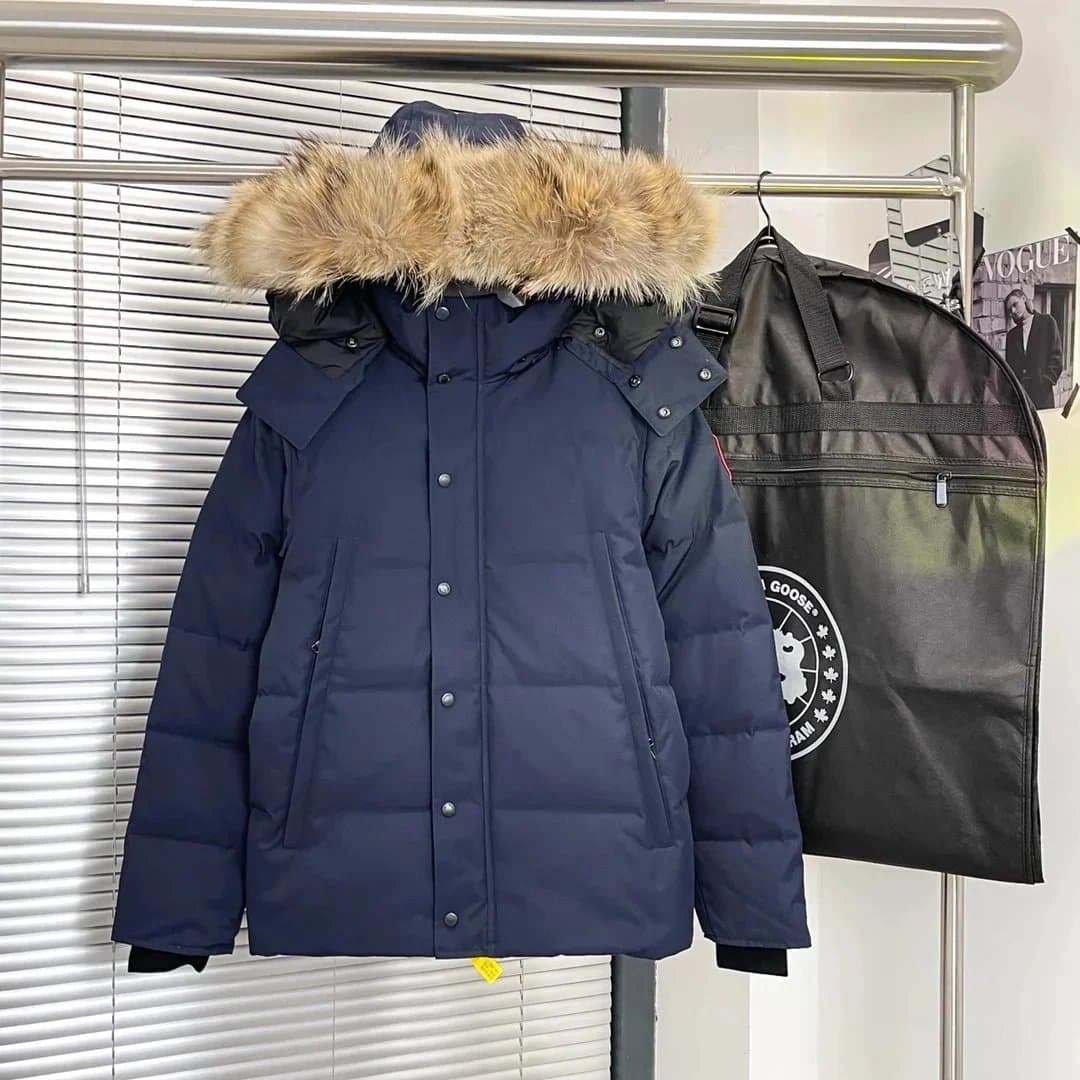 Canada Goose Expedition Parka Navy with Coyote Fur Trim