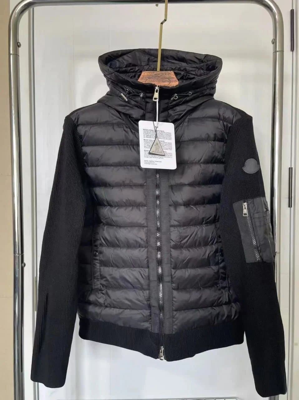 Moncler Hybrid Puffer Jacket Ribbed Sleeve